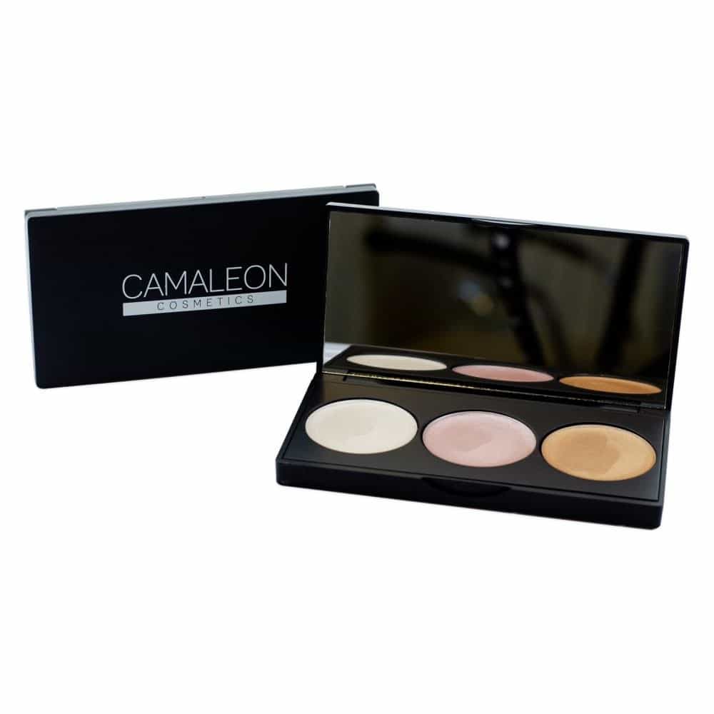 CAMALEON ILUMINADOR 100% NATURAL CREMA PALETA 3 COLORES