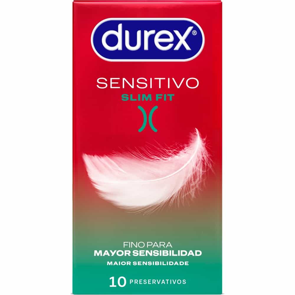 DUREX SENSITIVO SLIM FIT PRESERVATIVOS 10 UNIDADES
