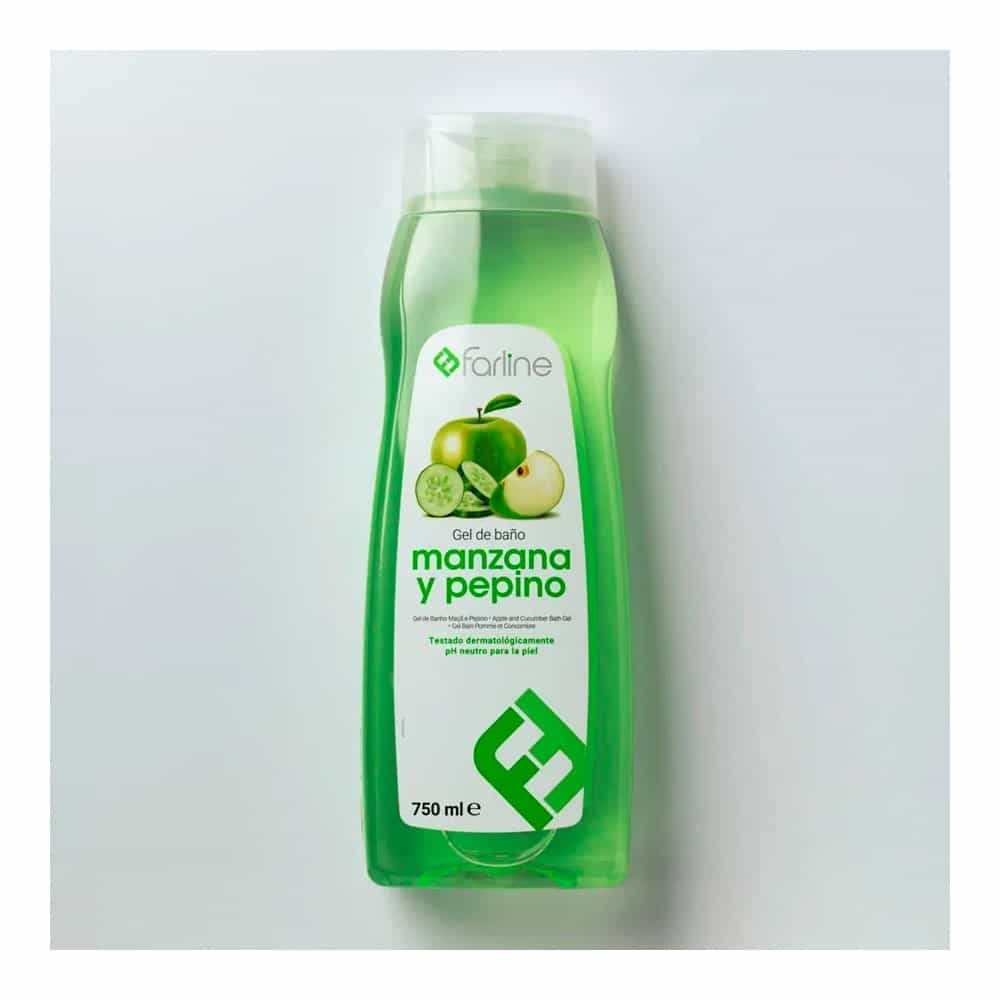 FARLINE GEL DE BAÑO MANZANA Y PEPINO 1 ENVASE 750 ml