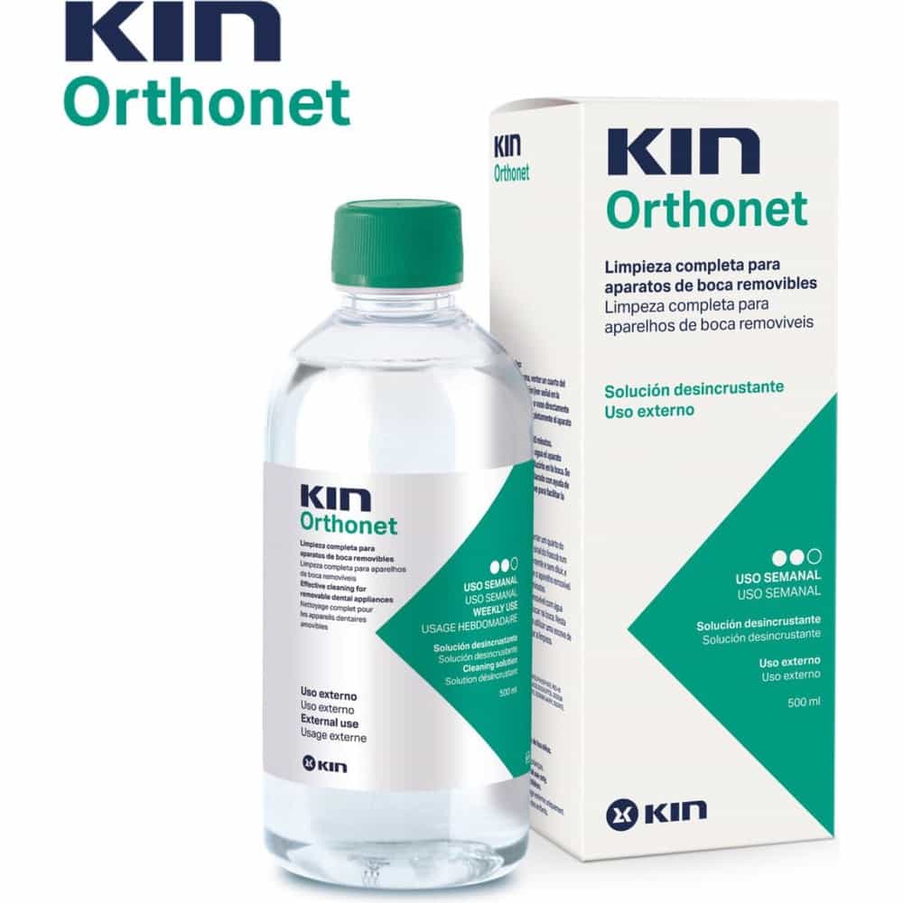 KIN ORTHONET DESINCRUSTANTE SEMANAL LIMPIEZA PROTESIS DENTAL 1 FRASCO 500 ml