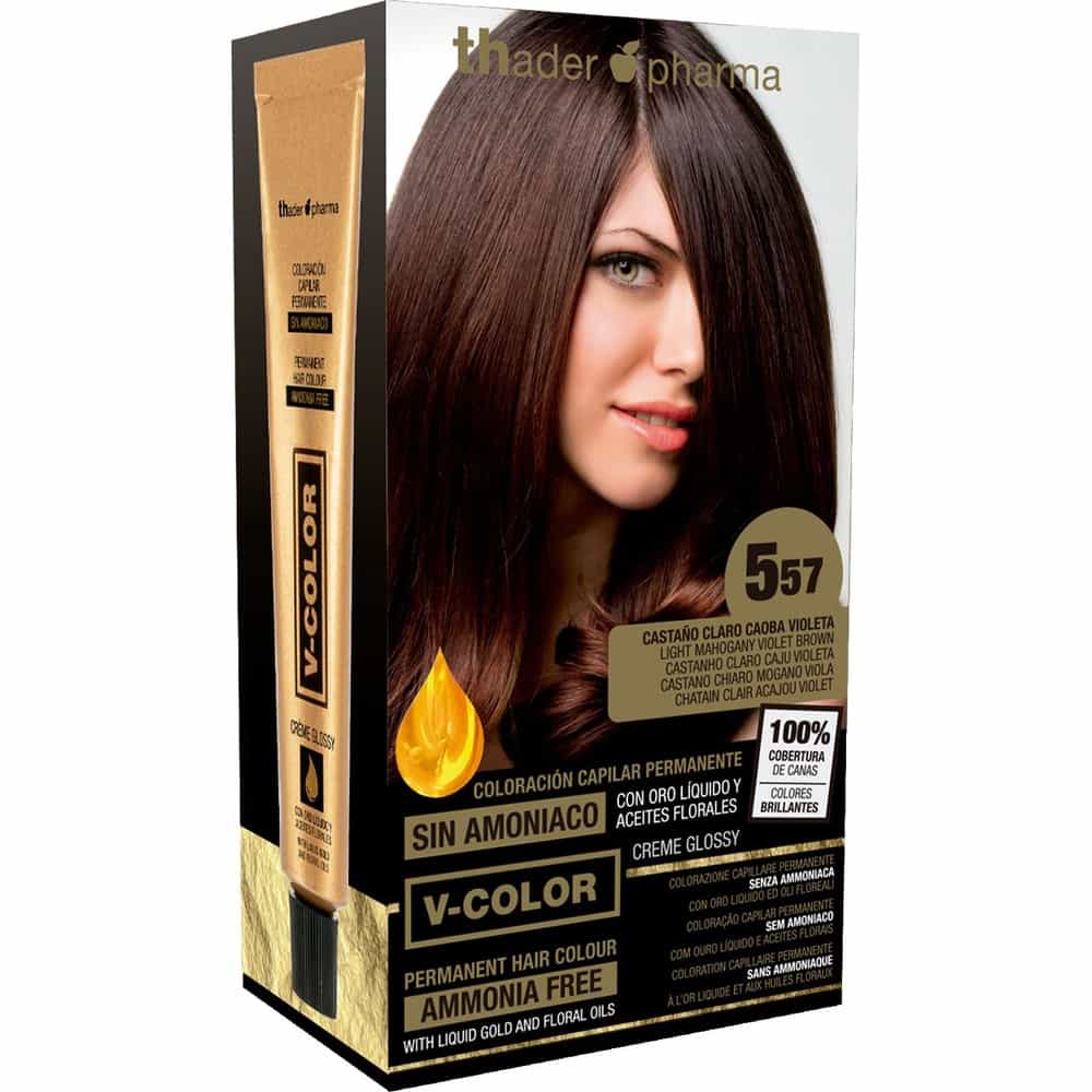 TH PHARMA VITALIA SIN AMONIACO COLORACION CAPILAR PERMANENTE COLOR 5.57 CASTAÑO CLARO CAOBA VIOLETA
