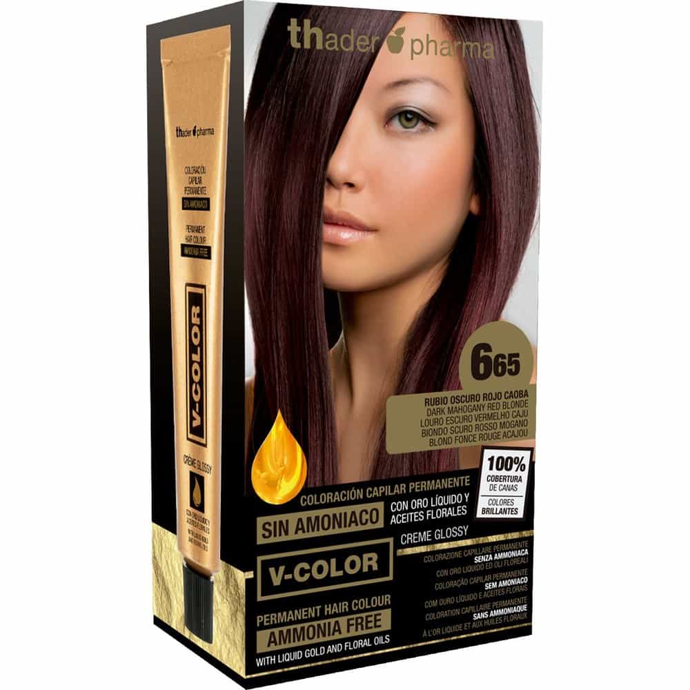 TH PHARMA VITALIA SIN AMONIACO COLORACION CAPILAR PERMANENTE COLOR 6.65 RUBIO OSCURO ROJO CAOBA