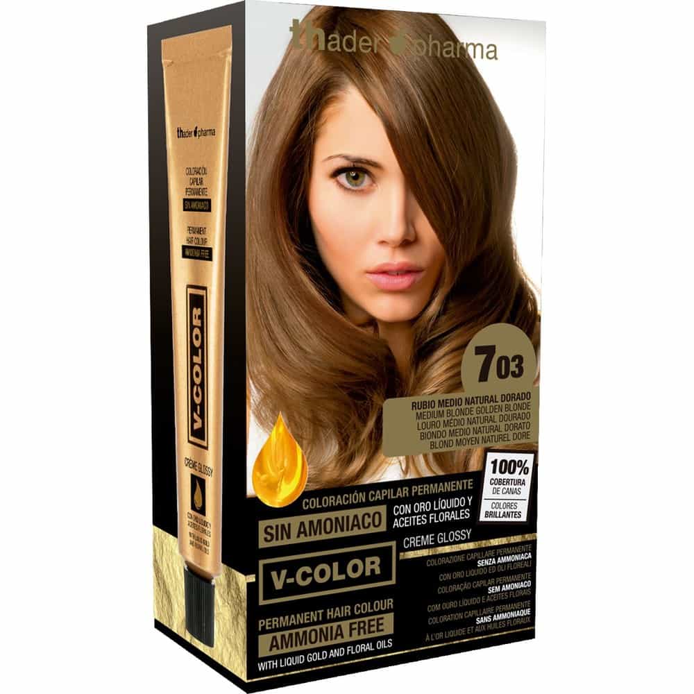TH PHARMA VITALIA SIN AMONIACO COLORACION CAPILAR PERMANENTE COLOR 7.03 RUBIO MEDIO NATURAL DORADO