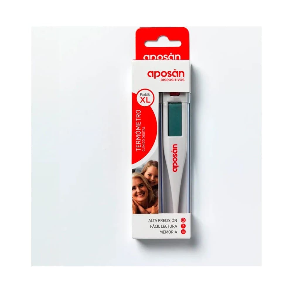 TERMOMETRO CLINICO DIGITAL APOSAN 1 UNIDAD PANTALLA XL — imagen 1