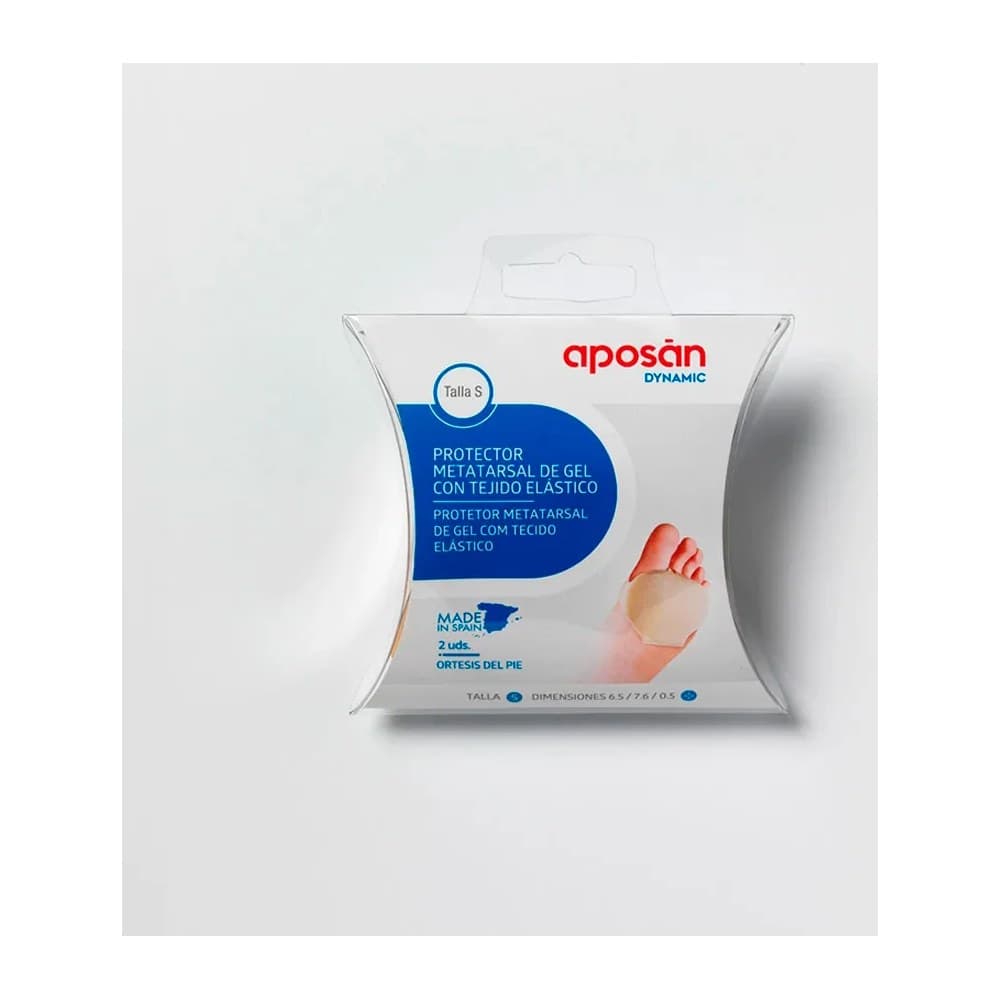 PROTECTOR METATARSAL GEL RECUBIERTO TEJIDO APOSAN DYNAMIC 2 UNIDADES TALLA S — imagen 1