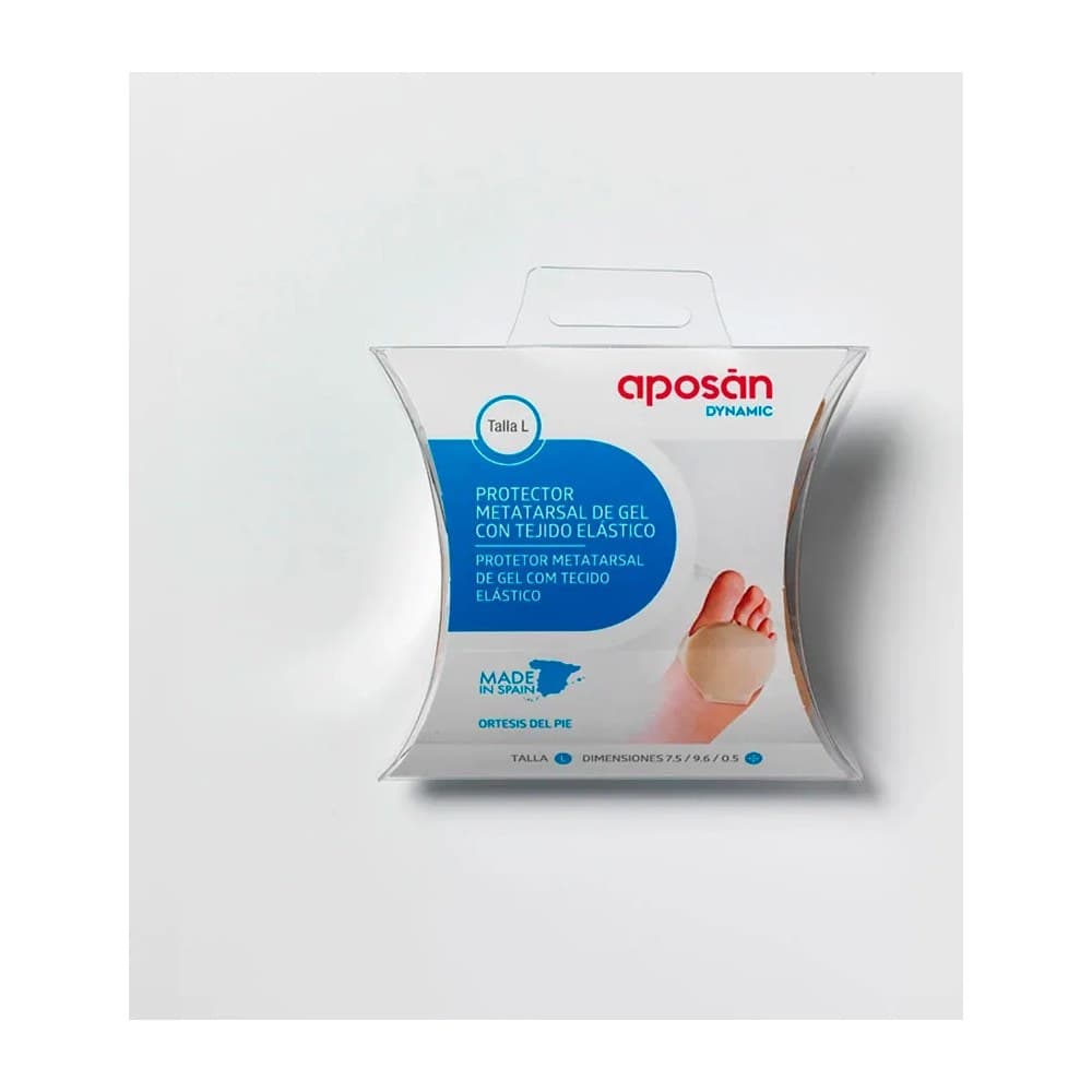 PROTECTOR METATARSAL GEL RECUBIERTO TEJIDO APOSAN DYNAMIC 2 UNIDADES TALLA L — imagen 1