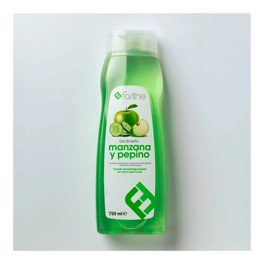 FARLINE GEL DE BAÑO MANZANA Y PEPINO 1 ENVASE 750 ml — imagen 1