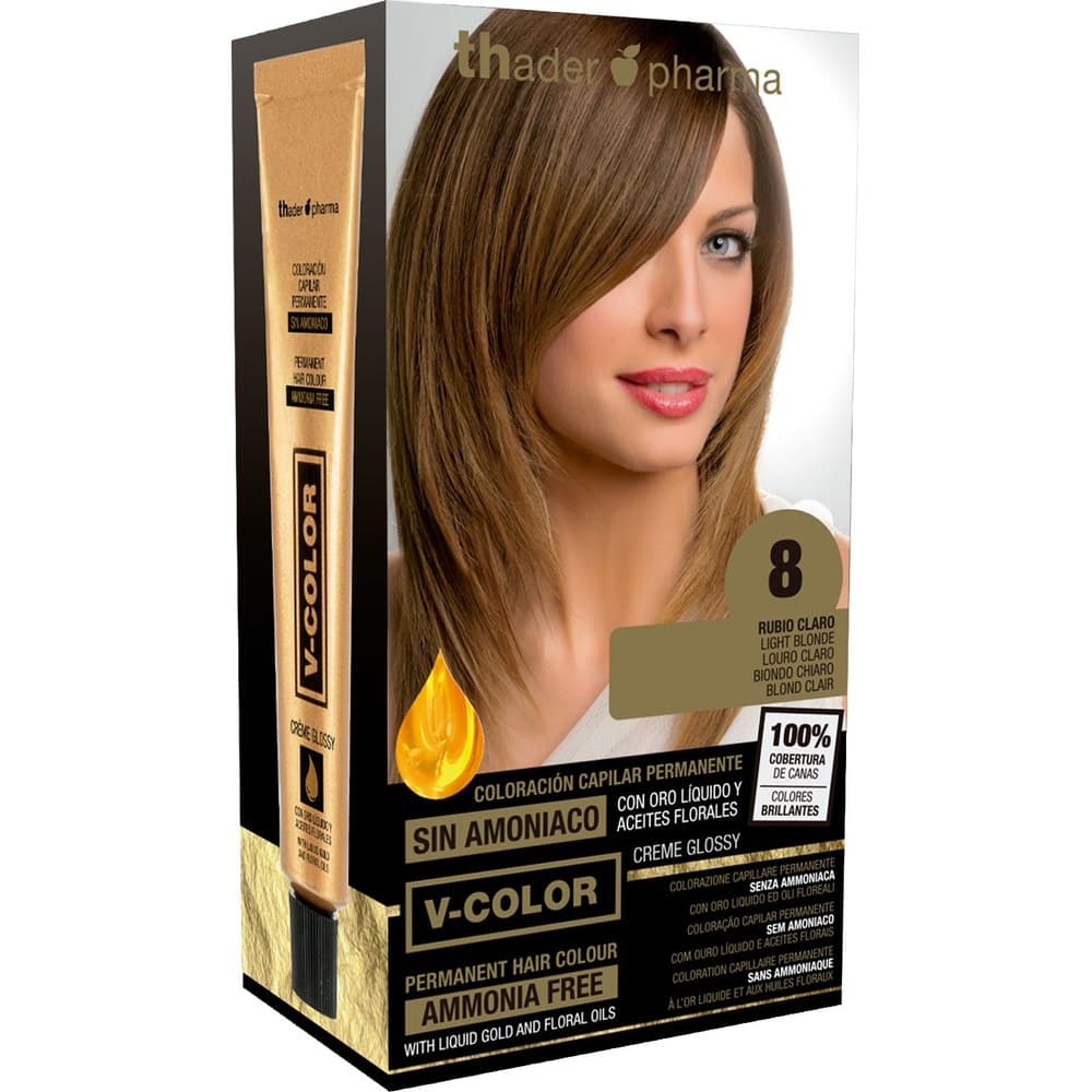 TH PHARMA VITALIA SIN AMONIACO COLORACION CAPILAR PERMANENTE COLOR 8 RUBIO CLARO — imagen 1