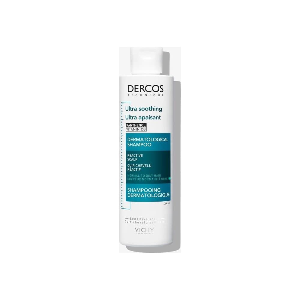 DERCOS TECHNIQUE CHAMPU ULTRA CALMANTE CABELLO NORMAL A GRASO 1 ENVASE 200 ml — imagen 1