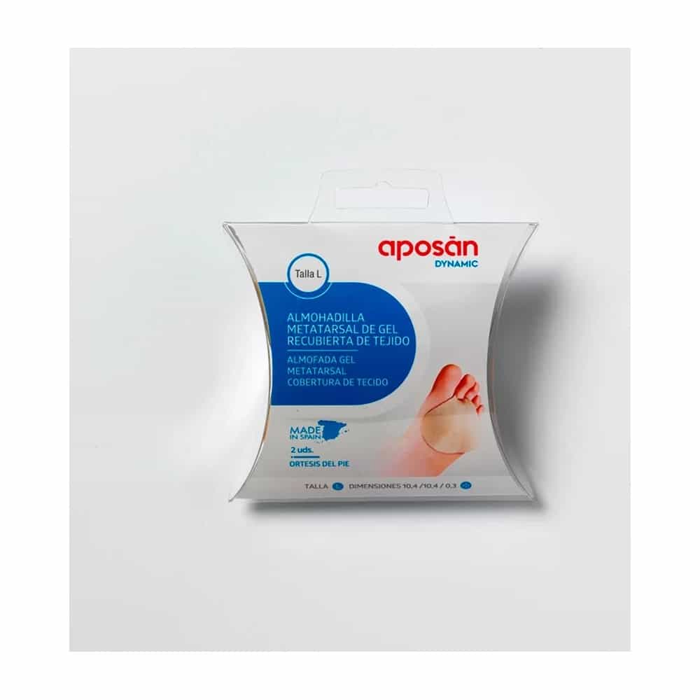 ALMOHADILLA METATARSAL GEL RECUBIERTA TEJIDO APOSAN DYNAMIC 2 UNIDADES TALLA L