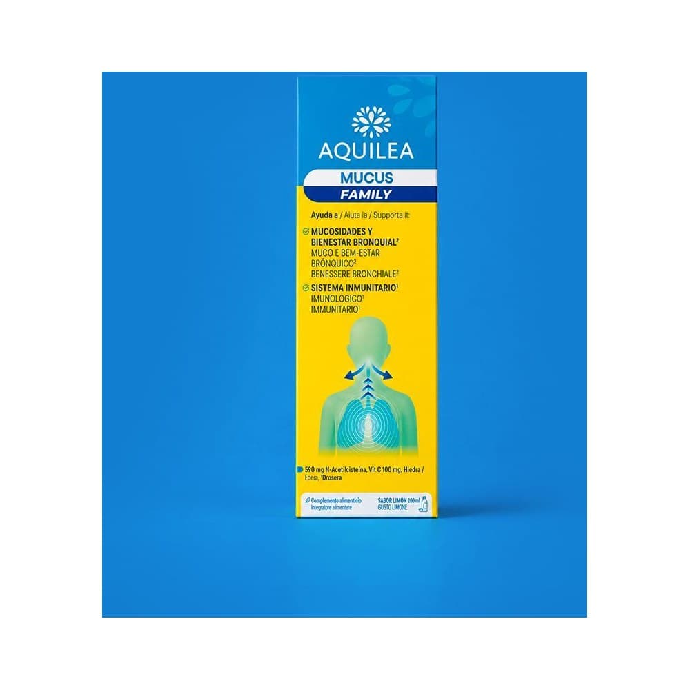 AQUILEA MUCUS FAMILY 1 ENVASE 200 ml SABOR LIMON — imagen 1
