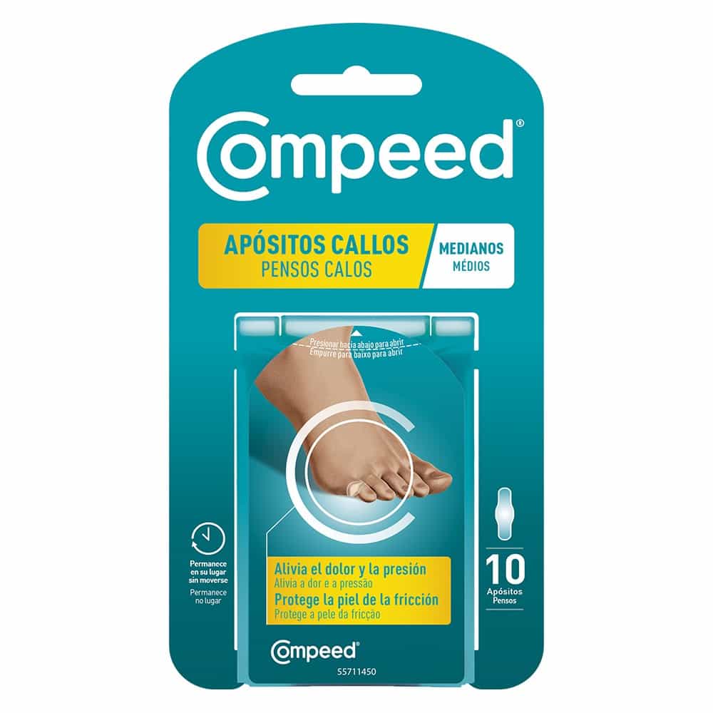 COMPEED CALLOS HIDROCOLOIDE TALLA MEDIANA 10 UNIDADES