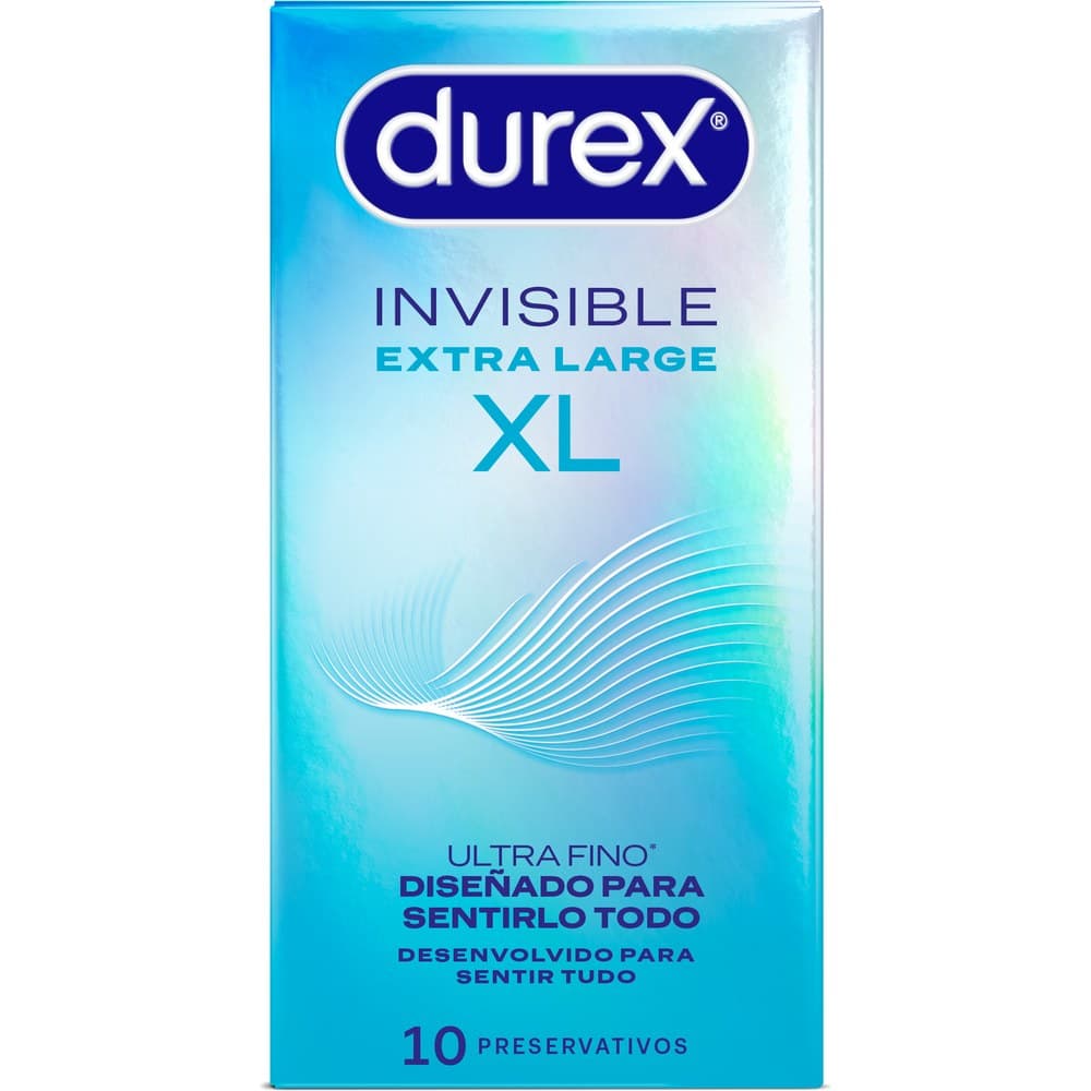 DUREX INVISIBLE XL PRESERVATIVOS 10 UNIDADES — imagen 1