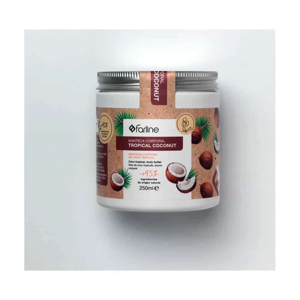 FARLINE MANTECA CORPORAL TROPICAL COCONUT 1 ENVASE 250 ml