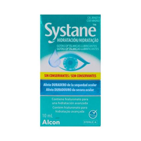 SYSTANE HIDRATACION GOTAS OFTALMICAS LUBRICANTES SIN CONSERVANTES 1 FRASCO 10 ml