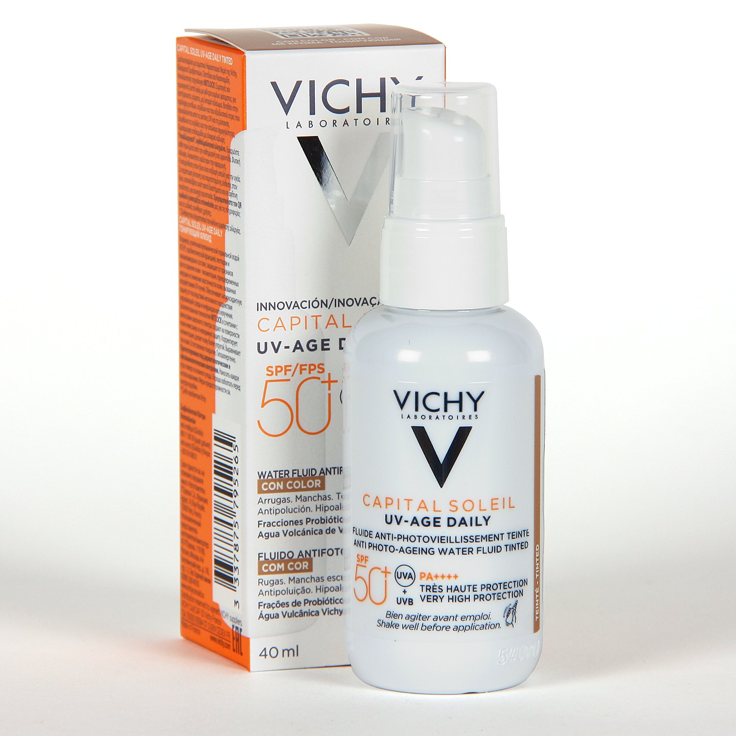 CAPITAL SOLEIL UV AGE DAILY SPF 50+ 1 FRASCO 40 ml COLOR TONO CLARO