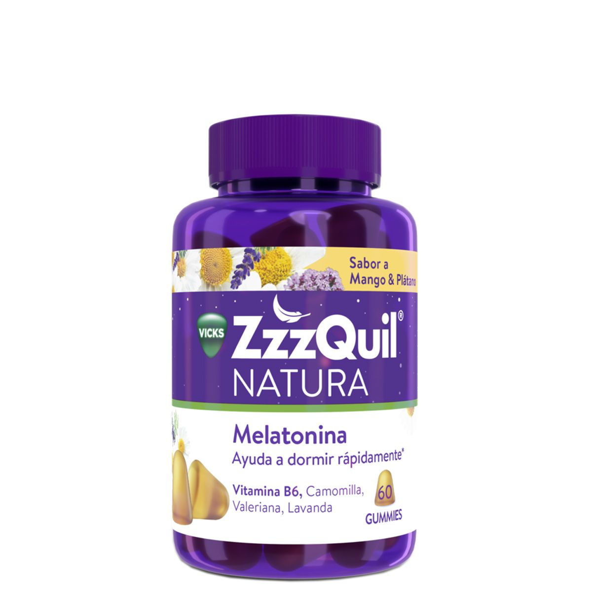 ZZZQUIL NATURA 60 GUMMIES SABOR MANGO & PLATANO