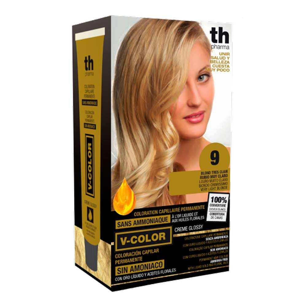TH PHARMA VITALIA SIN AMONIACO COLORACION CAPILAR PERMANENTE COLOR 9 RUBIO MUY CLARO