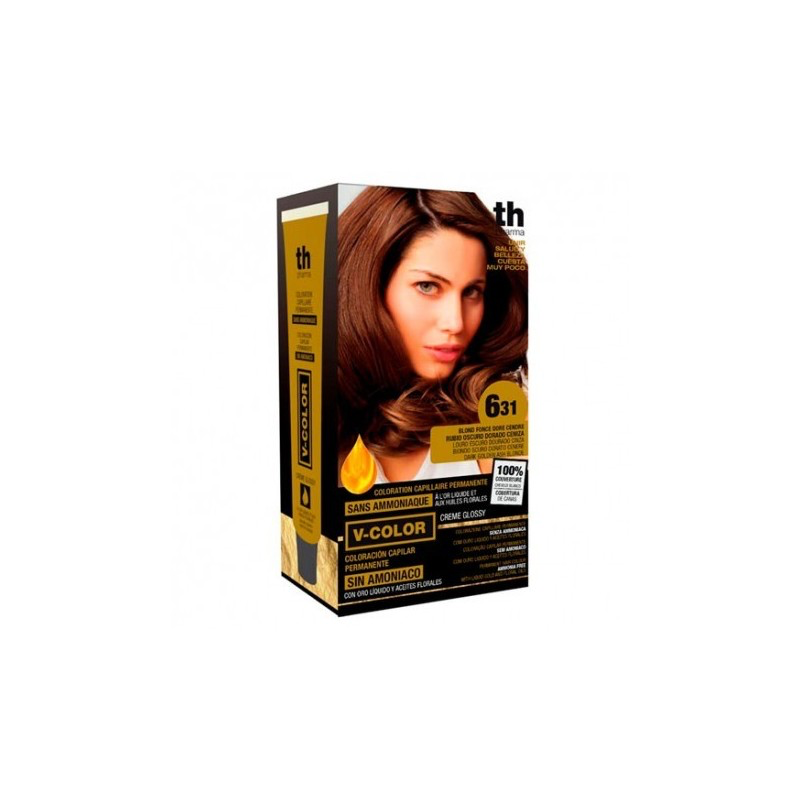 TH PHARMA VITALIA SIN AMONIACO COLORACION CAPILAR PERMANENTE COLOR 6.31 RUBIO OSCURO DORADO CENIZA
