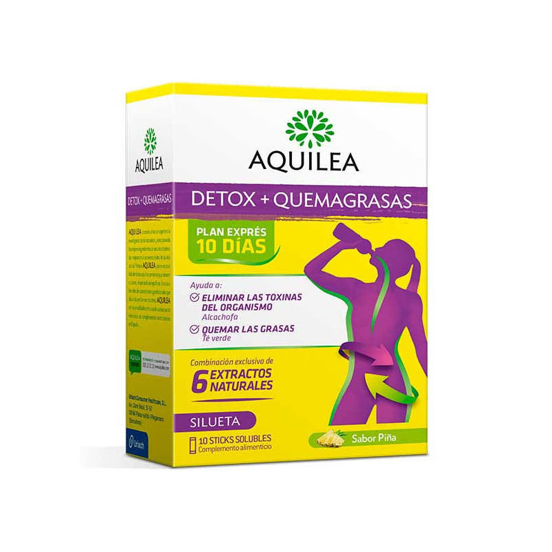 AQUILEA DETOX 10 STICKS 15 ml SABOR PIÑA