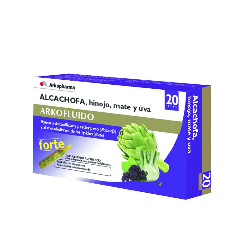 ARKOFLUIDO ALCACHOFA FORTE 20 AMPOLLAS BEBIBLES 15 ml
