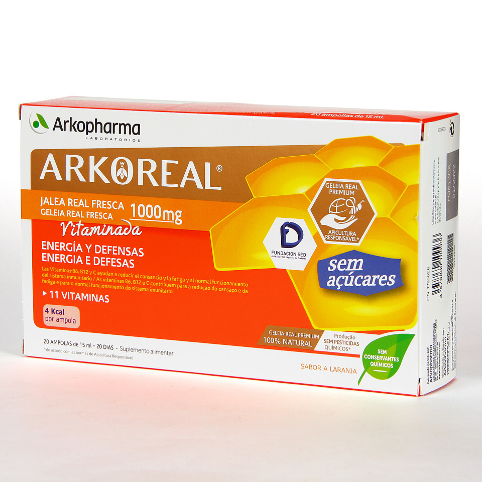 ARKOREAL JALEA REAL VITADEFENSAS 1000 mg 20 AMPOLLAS 15 ml