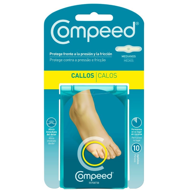 COMPEED CALLOS HIDROCOLOIDE TALLA MEDIANA 10 UNIDADES