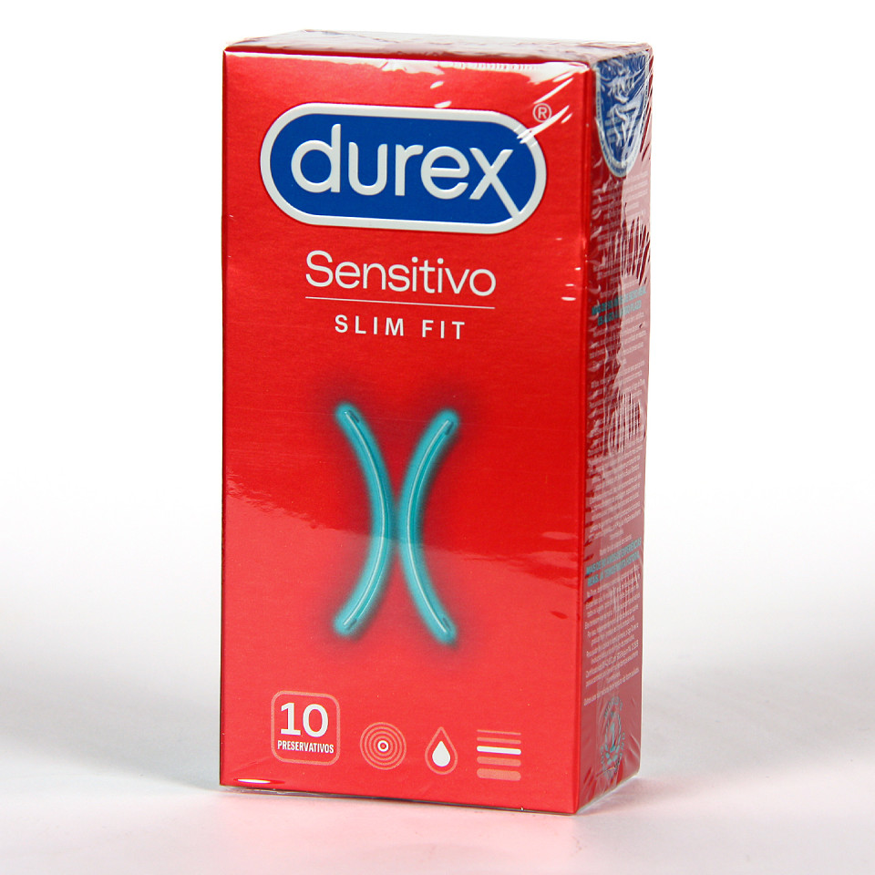 DUREX SENSITIVO SLIM FIT PRESERVATIVOS 10 UNIDADES