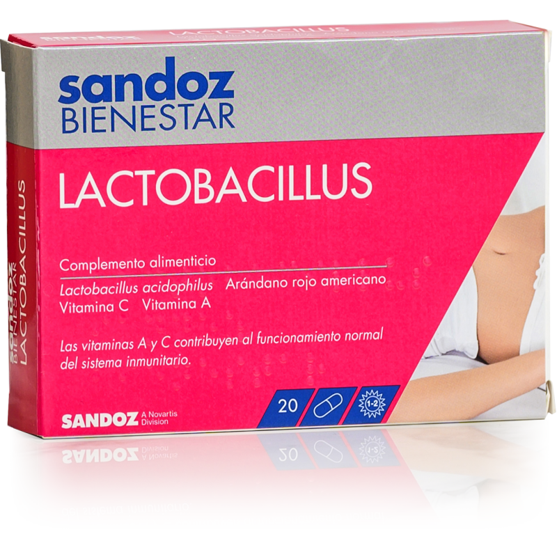 SANDOZ BIENESTAR LACTOBACILLUS 20 CAPSULAS